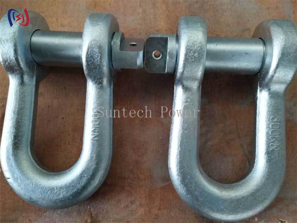 Alloy Steel Lifting Shackle with 10-300KN Rated Load and Hot Dip Galvanized Finish for Power Projects