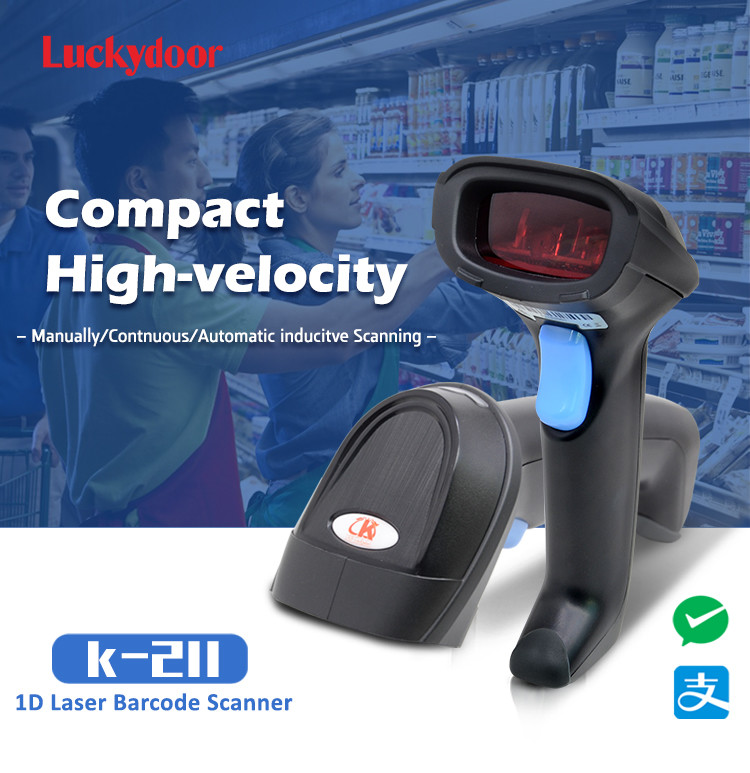 Handheld связанный проволокой читатель кода штриховой маркировки USB RS232 1D проверки супермаркета блока развертки штрихкода POS