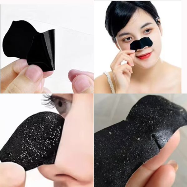 Customized Blue Heart Design Nose Charcoal Mask Strips For Skin Cleanliness