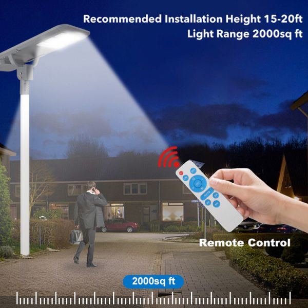 SMD5054 3000-8000K Ip65 Waterproof Solar Led Street Light 6V Polycrystalline