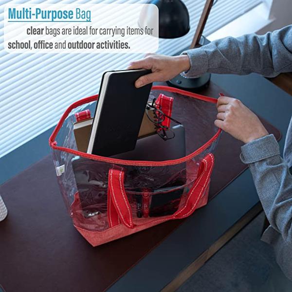 14 Inch Eco Friendly Shopping Bags With Logo Pvc Clear Tote Bag Stadium Outdoor Pool