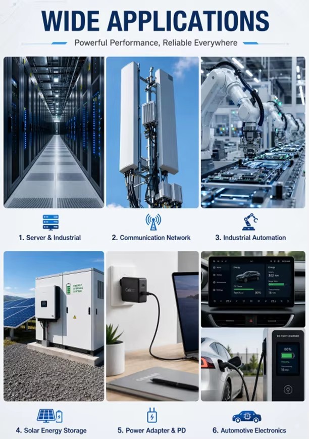 Large Core Custom EE64 High Frequency Transformer Low DCR Stable Inverters
