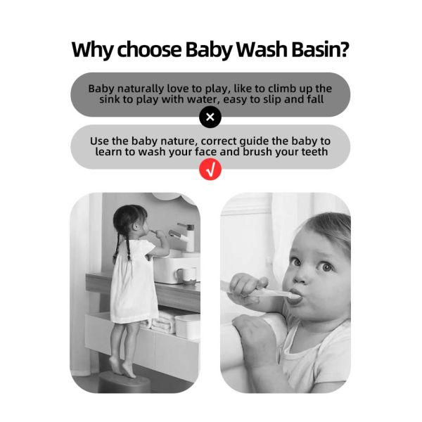 Simulated Baby Bathroom Hand Washing Basin Child Size Sink With Plastic Stand