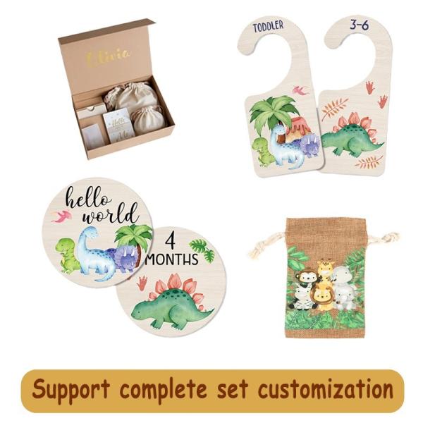 Des cartes de la plus haute importance mensuelle - Les disques en bois parfaits pour les animaux adorables Des cartes de la plus haute importance de votre nouveau-né