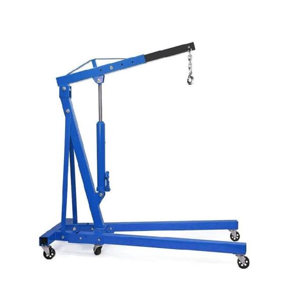 The wheels of the crane have a maximum weight capacity of 1000 lbs ensuring smooth and stable movement of heavy loads