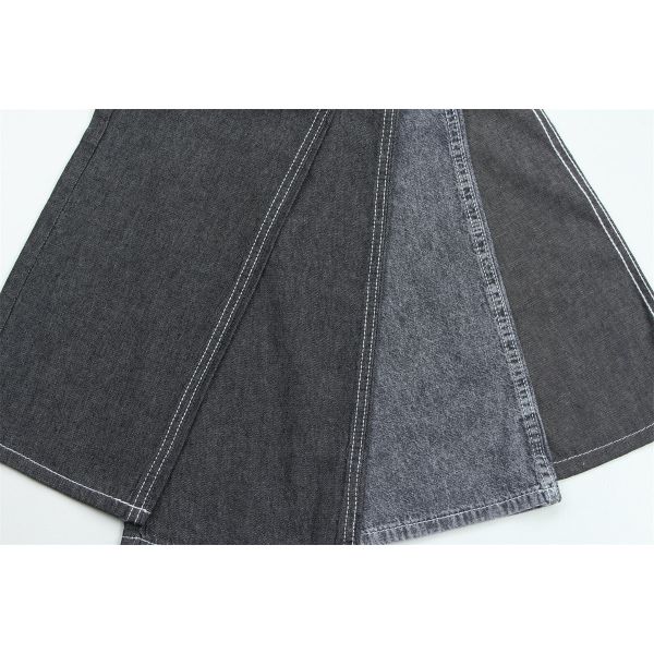 100% Pure Cotton Silk-like Black Lightweight Denim Fabric