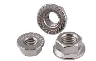 Hex Head Din6923 Flange Nut , SS304 Stainless Steel Flange Nuts DIN Standard