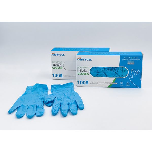 Устранимые перчатки нитрила с Ce и аттестациями УПРАВЛЕНИЯ ПО САНИТАРНОМУ НАДЗОРУ ЗА КАЧЕСТВОМ ПИЩЕВЫХ ПРОДУКТОВ И МЕДИКАМЕНТОВ/свободным образцом