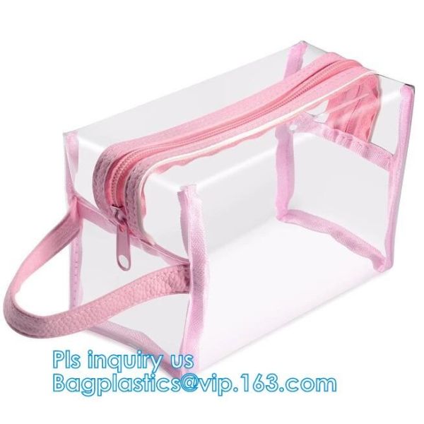 Cosmetic Bag with Zipper Candy Carry Bag, Waterproof Beach Tote Bag with Zipper Closure, mesh makeup bag for costmetic b