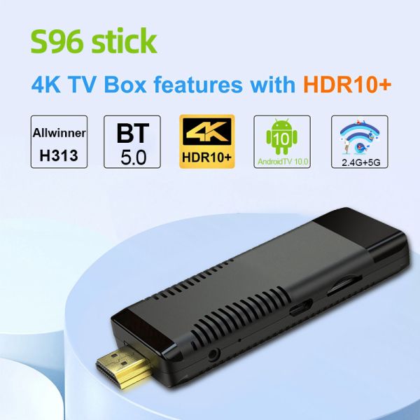 Bluetooth Connectivity Android TV Stick S96 USB Streaming 4k TV Firestick