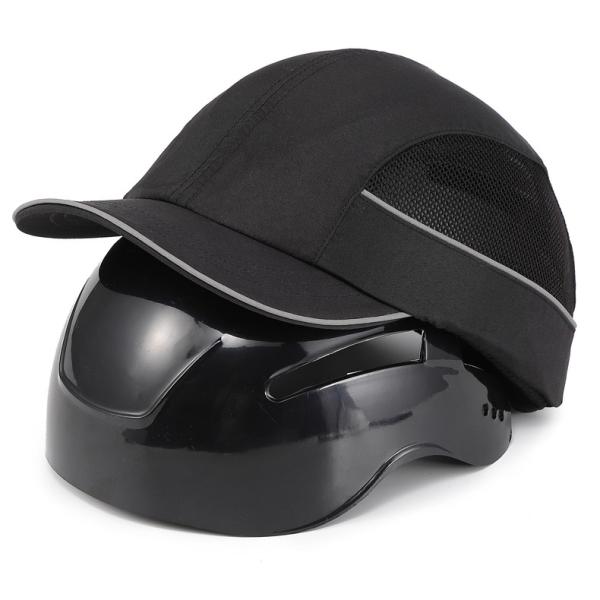ABS Safety Hard EN812 Baseball Bump Caps 60cm With Chin Strap Lightweight