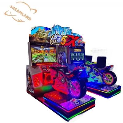 Dreamland double joueurs arcade de conduite de voiture machine de jeu machine de simulateur de moto à fonctionnement de pièce