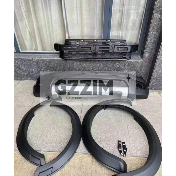 Plastic Car Front Bumper Grille With Light For Ford Ranger Xl Xls Xlt 2023