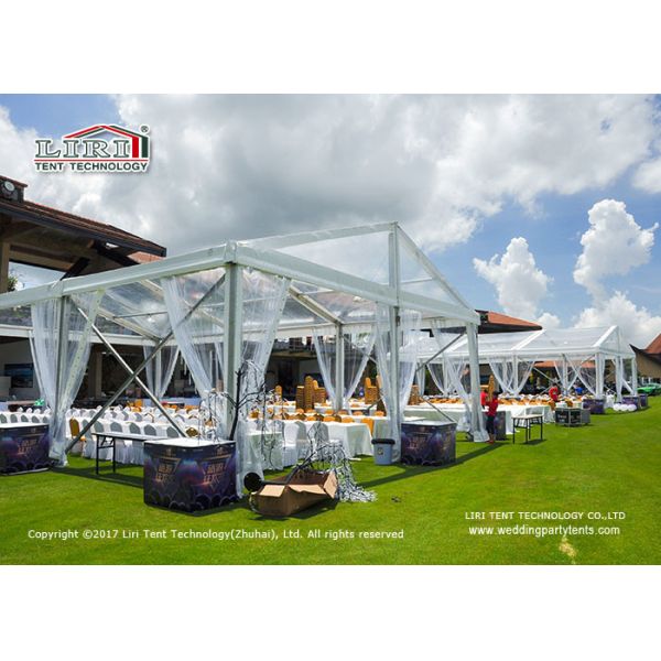 Белые роскошные шатры свадьбы, прозрачный верхний шатер для различного фестиваля события