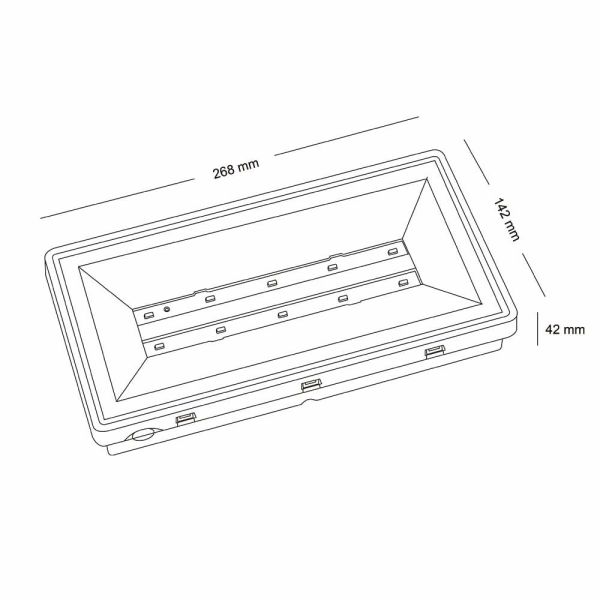 IP65 Rated LED Exit Sign with 3 Hours Emergency Time and Ni-Cd Battery Operated Emergency Exit Light