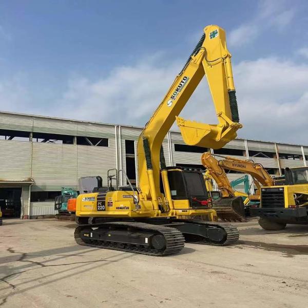 22 tonnes d'équipement d'excavatrice utilisée Komatsu PC220 Excavatrice utilisée Creuseuseuse Haute efficacité