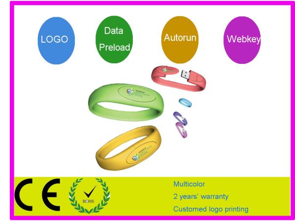 Nueva memoria USB AT-051C de la pulsera de la moda