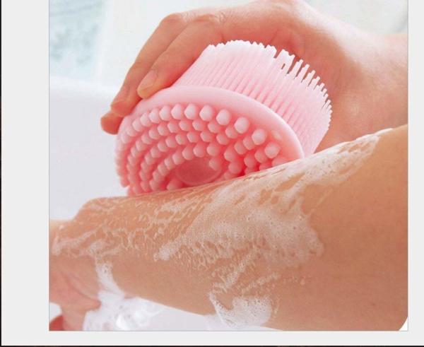 Customized Logo Silicone Mold Tools Gentle Scrub Massage Skin Baby Shower Brushes