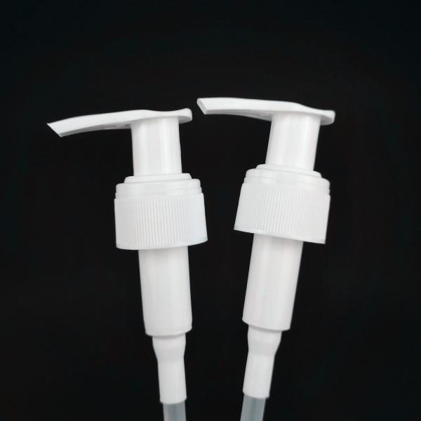 Hot selling 24 410 white transparent plastic ribbed thread screw auto locked lotion pump