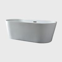 Fabricado en China bañera portátil ovalada para adultos ducha de piedra artificial acrílica blanca bañera de pie libre