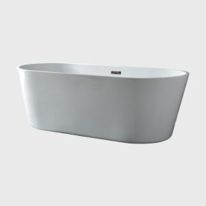Made In China Oval Portable Bathtub For Adults Shower White Acrylic Artificial