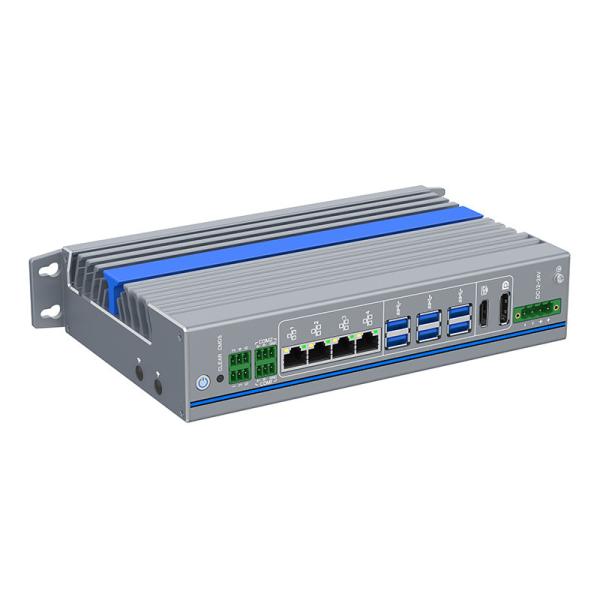 Powerful Mini Pc 24v Fanless 12th Gen Core Mini Comput Linux With 6 USB3.0 4 LAN Ports