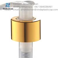 Dispensador de jabón espumoso de plástico Bomba de loción de aluminio líquido para botellas cosméticas