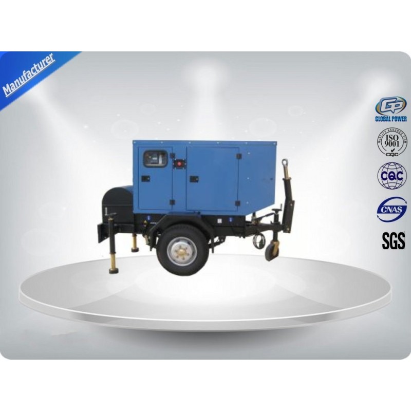 Canopied Silent Rental Trailer Genset Rental 1500 R / Min Engine Speed
