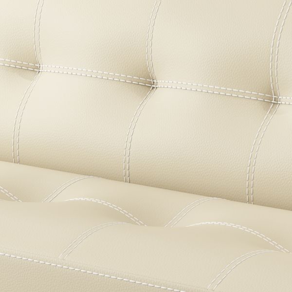 White PU Leather Folding Couch Bed For Home Bedroom