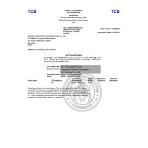 Shenzhen Galime Electronics Technology Co., Ltd. Certifications