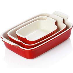 Grupos cerâmicos feitos sob encomenda não-aderentes de Bakeware, bandejas cerâmicas das lasanhas da porcelana vermelha