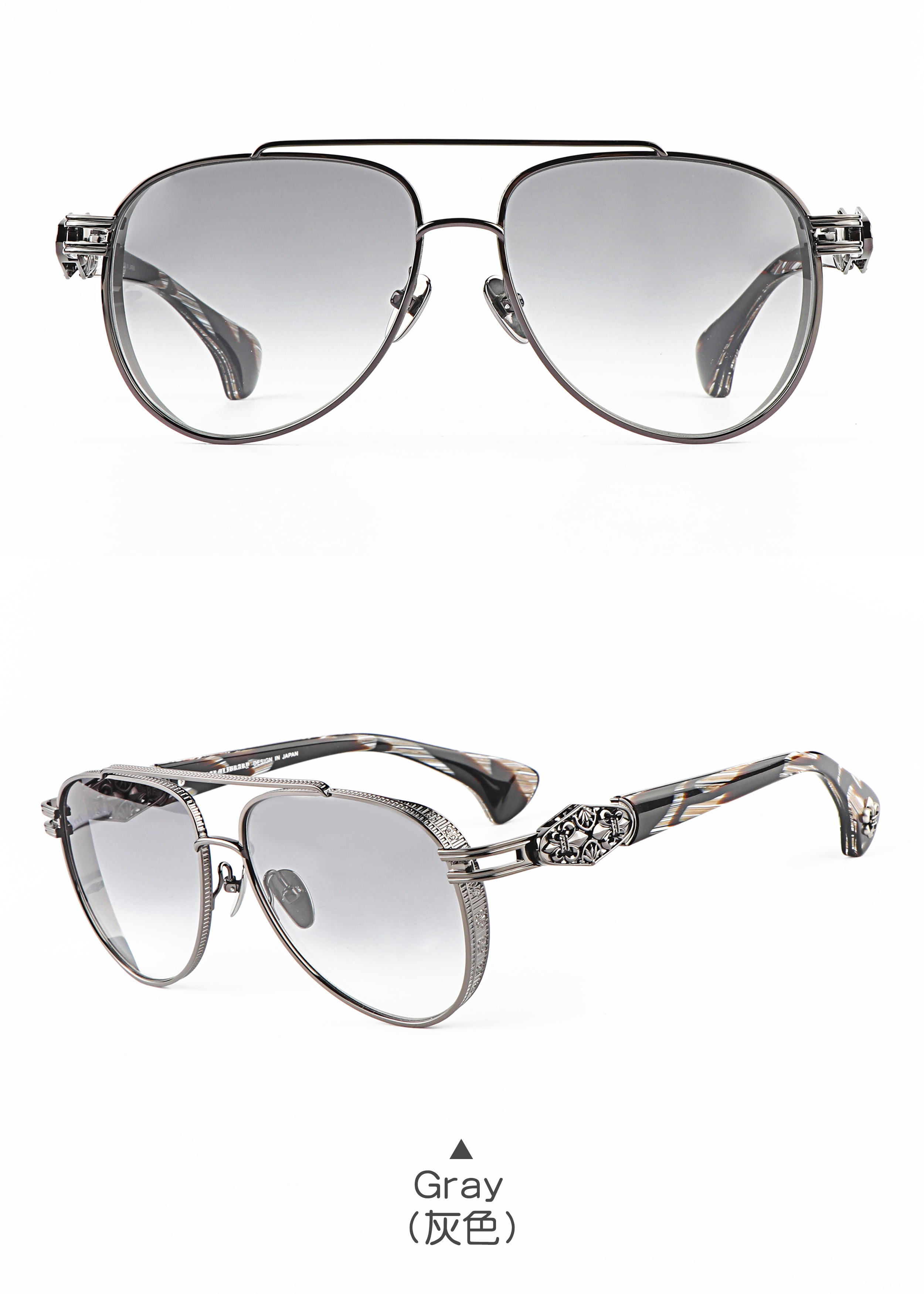 Shenzhen Retro Uv400 Big Face pilot Double Beam Prescription Luxury High-quality Brand Unisex Custom logo Sunglasses for Men