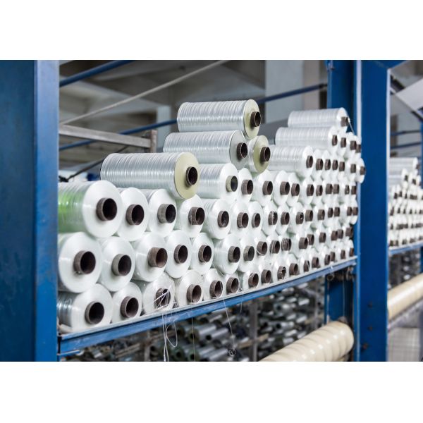 Moisture Proof Woven Polypropylene Roll , UV Inhibitor Green Offset Print Woven Poly Fabric