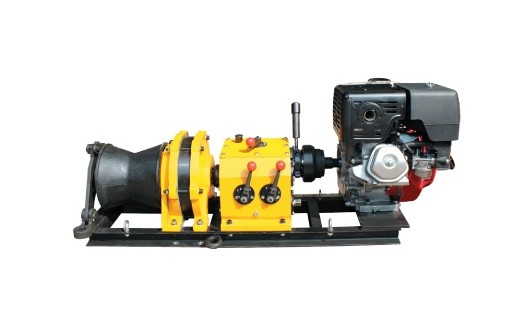 Gasoline Powered Tower Erection Tools Cable Winch Puller With Fast Traction