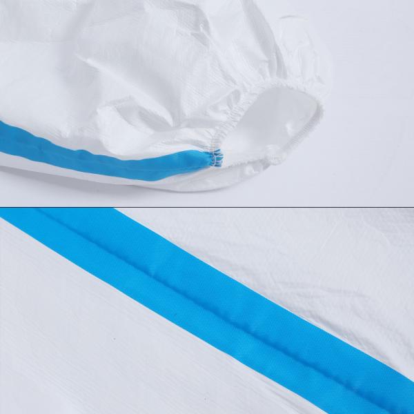Non Irritating Disposable Protective Suit , Lightweight Disposable Coveralls