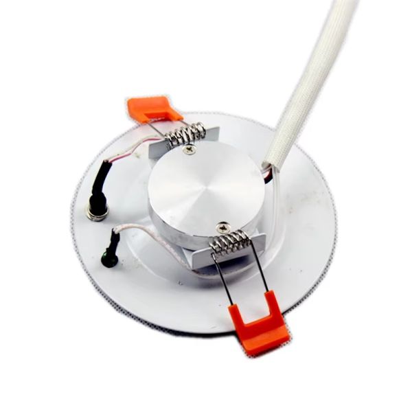 Indoor 3W Round LED Emergency Downlight with Red Blue Indicator and Support Dimmer NO