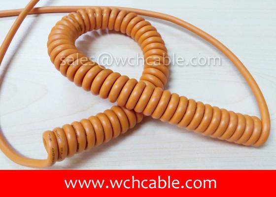 UV Resistant UL Spiral Cable with Pure Copper Conductors Polyurethane Sheath AWM Insulation