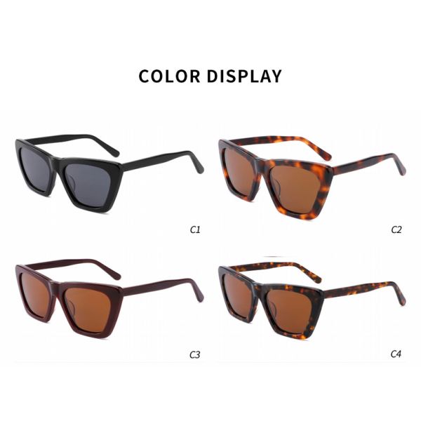 Cat Eye sun blocking sunglasses Vintage Narrow Square Eyeglasses Acetate Frame 54mm