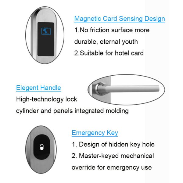 Нержавеющая сталь 304 замка 50mm DSR умная сползая стеклянная алюминиевая