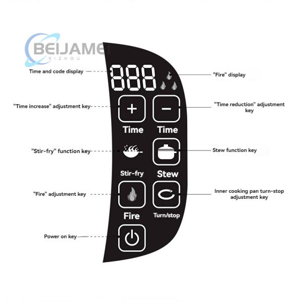 Automatic Intelligent 2000W Plug-and-Play Easy-to-Clean Cooking Robot for Home Use