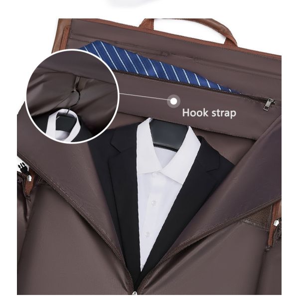 Наружная кожаная сумка для путешествий из ПУ коричневая с отдельным обувным отсеком