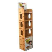 Display de alimentos para mascotas de color natural Peso ligero Display de aceite esencial Estante de piso de pie