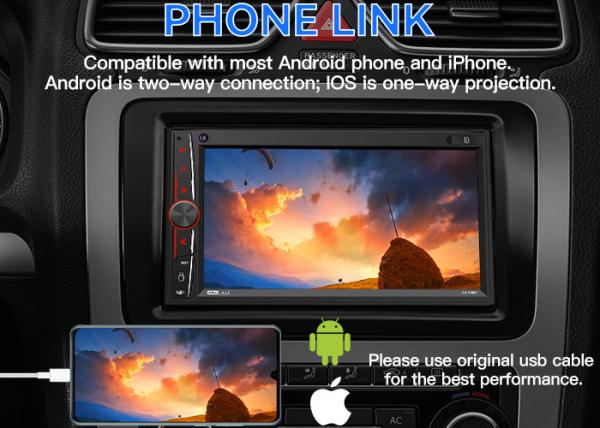 Wince 2 Din MP5 Car Stereo 7 Inch Touch Screen Radio With Universal Control