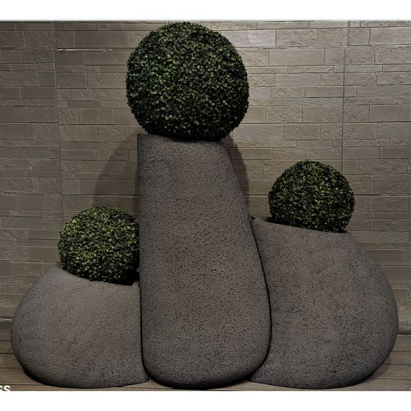 Комбо Чёрный Волокно Глинистый цветочный горшок Для Внутреннего Внешнего Посадки И Декорации