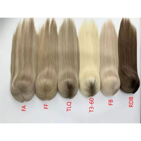 balayage swiss lace topper with remy cuticle quality Russian hair topper for women hair loss