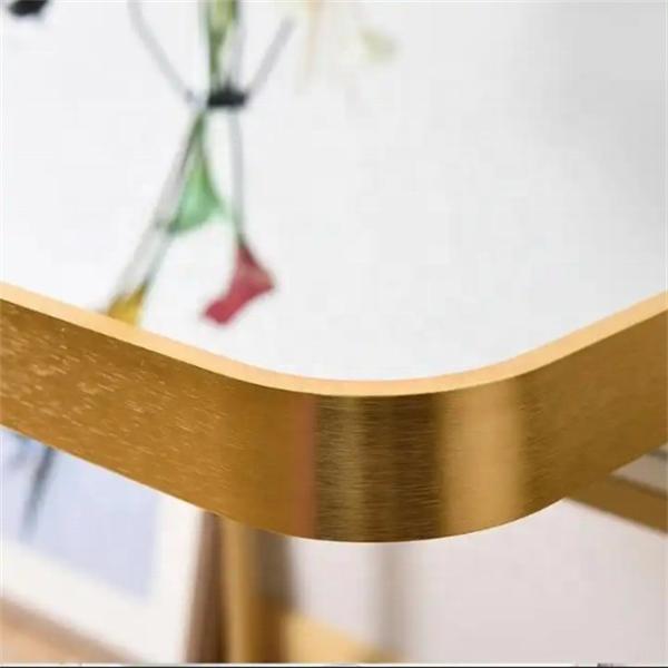 Clear Gold Mirror Bath Mirror Full Length Aluminum Alloy Standing Decorative Wall Mirror