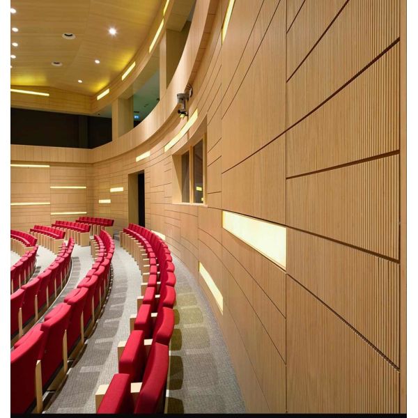 MDF Деревянные канавные акустические стеновые панели для внутреннего декора музыкального зала