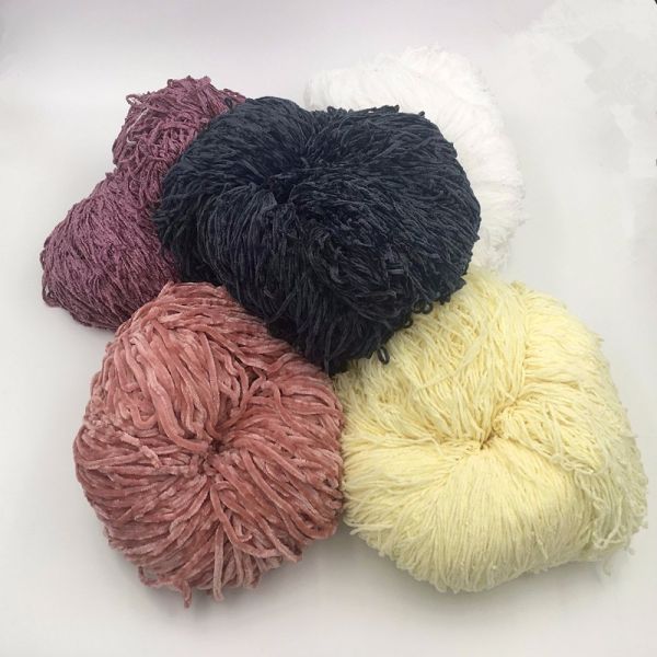 100% Cotton Chenille Yarn Dyed Texturized Type 1/6NM-1.2NM Count