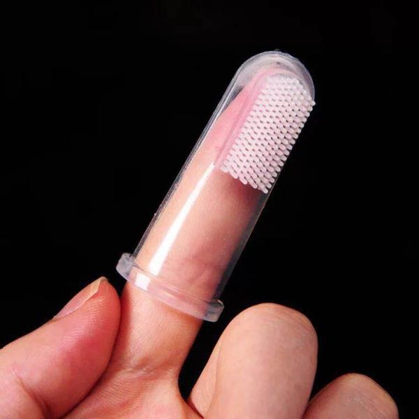 Personalized Soft Pet Finger Toothbrush , Repeatable Dog Finger Toothbrush