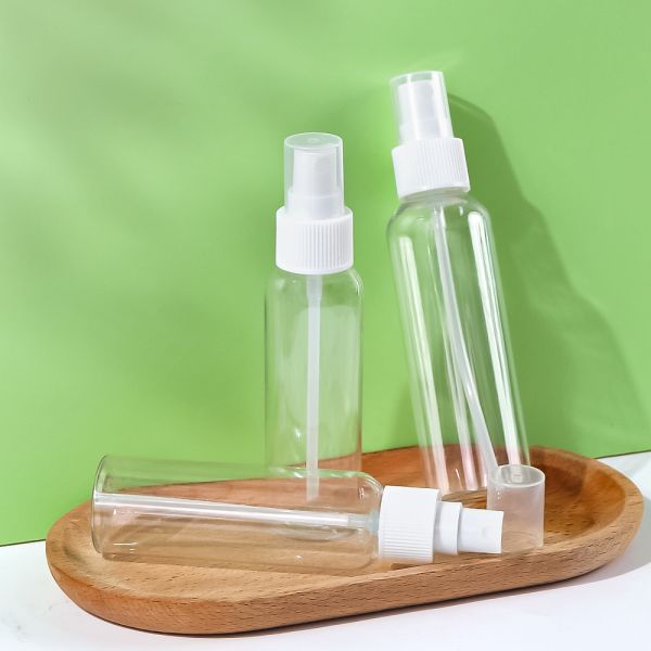 Amber Dark Green White Clear PET Plastic Spray Bottle with White Spray Pump and Recyclable PET Material